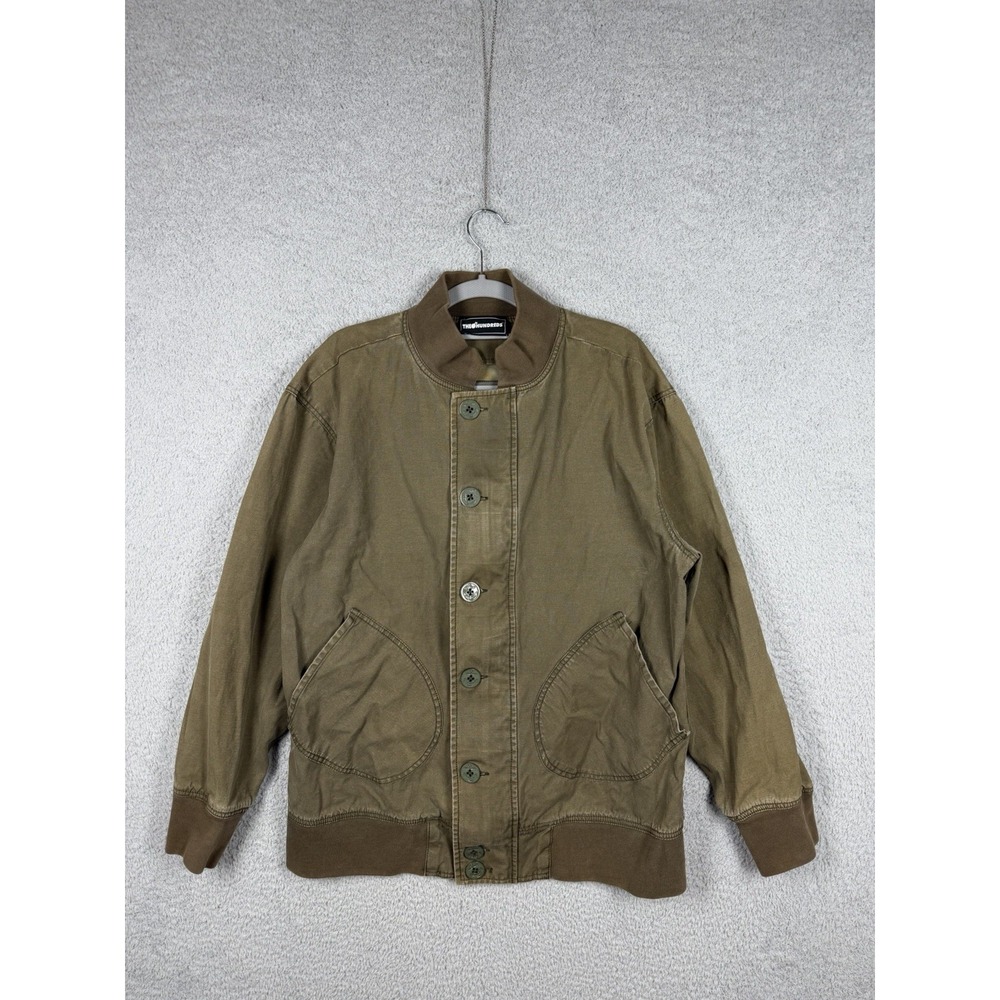 The Hundreds Fire Jacket Military Mens Size XL Green Cotton Button